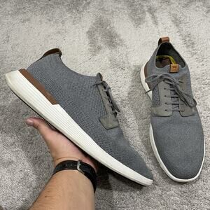 Wolf & Shepherd Swiftknit Derby Mens Size 12 Gray White Knit Dress Shoes